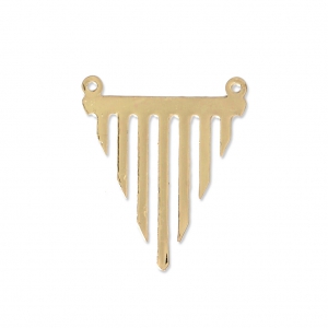 Intercalaire triangle 2 anneaux découpe laser 23x27 mm doré x1