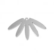 Pendentifs nénuphar découpe laser 25x14 mm - Argenté x2