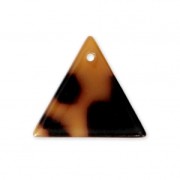 Sequin triangle en acétate de cellulose 16 mm Ecaille de tortue Marron/Noir x1|raw }}