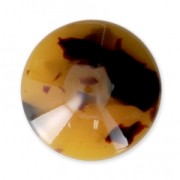 Cabochon rond en acétate de cellulose 18 mm Ecaille de tortue Marron/Noir x1|raw }}