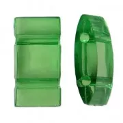 Perles synthétiques 2 trous Ovale Carrier beads 18x9 mm Green x10