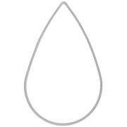 Anneau de montage et tissage goutte 32x22 mm - Argenté x1|raw }}