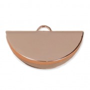 Embout pince demi-lune 28x15 mm doré rose HQ x1|raw }}