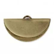 Embout pince demi-lune 28x15 mm bronze x1