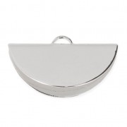 Embout pince demi-lune 28x15 mm argenté x1|raw }}