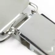 Set de 2 clips amovibles pince attache bretelle 30 mm argenté