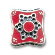 Intercalaire 2 rangs résine époxy 20x18 mm Rouge x1