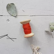 Biais en Crêpe de Viscose Atelier Brunette 10 mm Crêpe Tangerine x1m