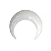 Pendentif en Nacre sans trou 18x20 mm forme demi-lune ou corne x1|raw }}