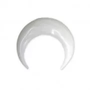 Pendentif en Nacre sans trou 18x20 mm forme demi-lune ou corne x1