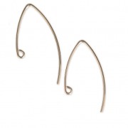 Crochets d'oreilles 23 mm en Gold filled (or laminé)  x2|raw }}