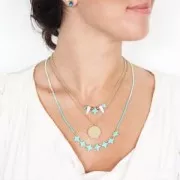 Perles en verre Star Beads par Perles & Co 11x11 mm Green Turquoise x30