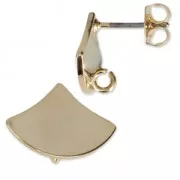 Clous d'oreilles style Oriental avec anneaux à personnaliser 12 mm doré x2