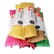 Raphia synthétique à crocheter et tricoter - Jaune mat x20m