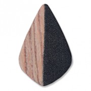 Pendentif goutte semi-percée en résine imitation bois 30 mm Noir|raw }}