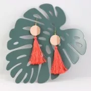 Perle forme palet en résine imitation bois 24 mm Noir