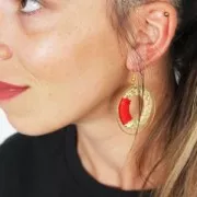 Pendentif / anneau en rotin 30 mm pour la création de bijoux DIY x1