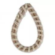 Goutte en rotin 50x33 mm pour la création de bijoux DIY x1