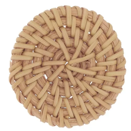 Disque en rotin 47 mm Marron pour la création de bijoux DIY x1