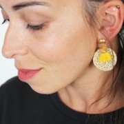 Disque en rotin 34 à 38 mm pour la création de bijoux DIY x1