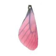 Pendentif ailes de papillon avec 2 trous 42.5x17 mm Fuchsia et Marron x1|raw }}