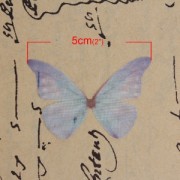 Papillon sans trou 50x35 mm Bleu x1