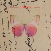 Papillon sans trou 50x35 mm Fuchsia et Violet x1