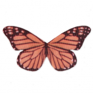 Papillon sans trou 50x25 mm Orange et Marron x1