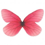 Papillon sans trou 50x30 mm Rouge clair et Marron x1