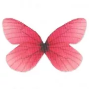 Papillon sans trou 50x30 mm Rouge clair et Marron x1