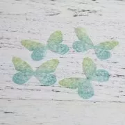 Papillon sans trou 50x35 mm Vert et Jaune x1