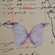 Papillon sans trou 50x35 mm Bleu et Violet x1