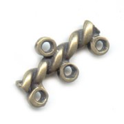 Intercalaires 3 rangs 20x10 mm bronze x4|raw }}