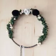 Cercle nu en métal pour attrape rêves suspension et abat-jour 15cm Argenté vieilli