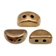 Perles en verre Kos® par Puca® 6x3 mm Dark Gold Bronze x10g