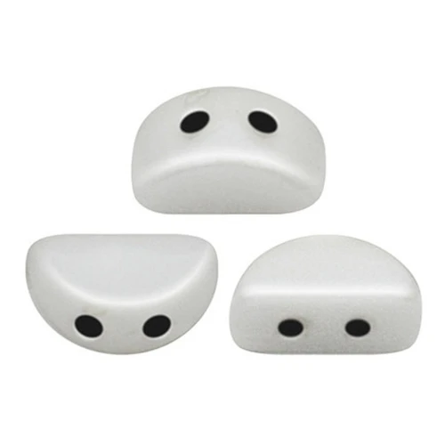 Perles en verre Kos® par Puca® 6x3 mm Opaque White x10g