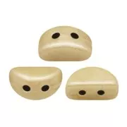 Perles en verre Kos® par Puca® 6x3 mm Opaque Beige Ceramic Look x10g