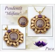 Perles en verre Kos® par Puca® 6x3 mm Opaque Beige Ceramic Look x10g