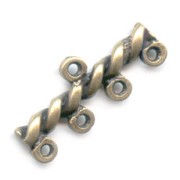 Intercalaires 4 rangs 25x10 mm bronze x4|raw }}