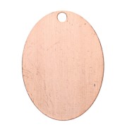 Pendentif ovale pour poudre de sur-glaçure Efcolor 19x14  mm en cuivre x1|raw }}