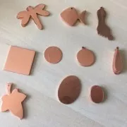 Assortiment ALEATOIRE de supports en cuivre pour poudre de sur-glaçure Efco x100g