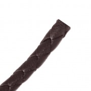 Cordon cuir tressé 5 mm Brun x 50 cm|raw }}