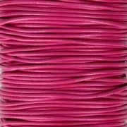 Cordon en cuir européen 1.5 mm Fuchsia x1m