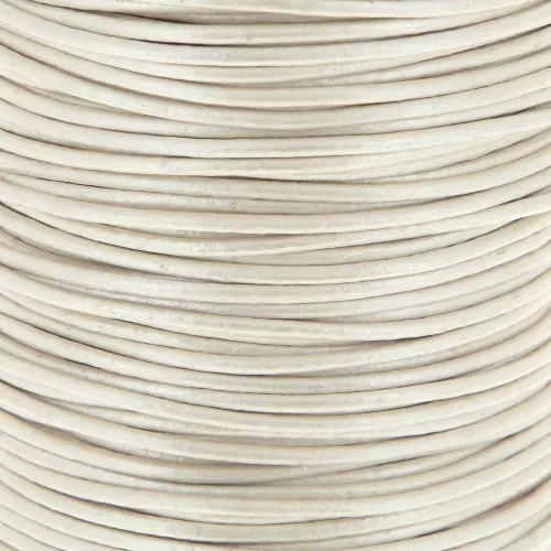 Cordon en cuir européen 1.5 mm - Light beige x1m