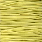 Cordon en cuir européen 1.5 mm Jaune x1m