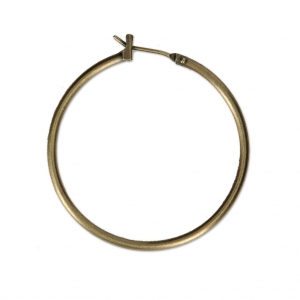 Créoles à décorer en métal 36 mm - Fil 1.9 mm - bronze x2