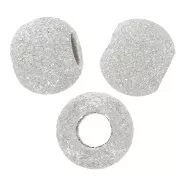 Perles Rondes diamantées 4 mm en Argent 925 x10