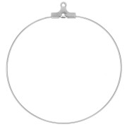 Intercalaires créoles à décorer 45 mm - Acier inoxydable 304L x2