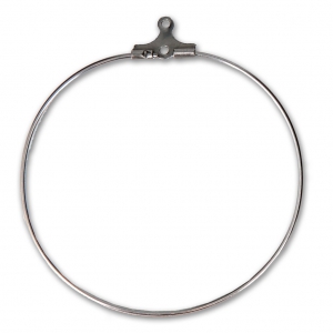 Intercalaires créoles à décorer 40 mm en Acier Inox x2