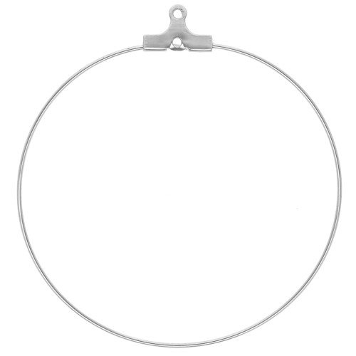 Intercalaires créoles à décorer 45 mm - Acier inoxydable 304L x2